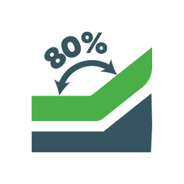 Seeding on flat areas and slopes up to 80%